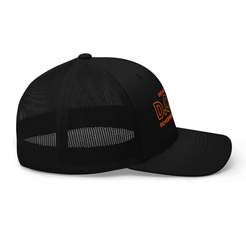 D.O.G.E Department of Government Efficiency Black Trucker Hat