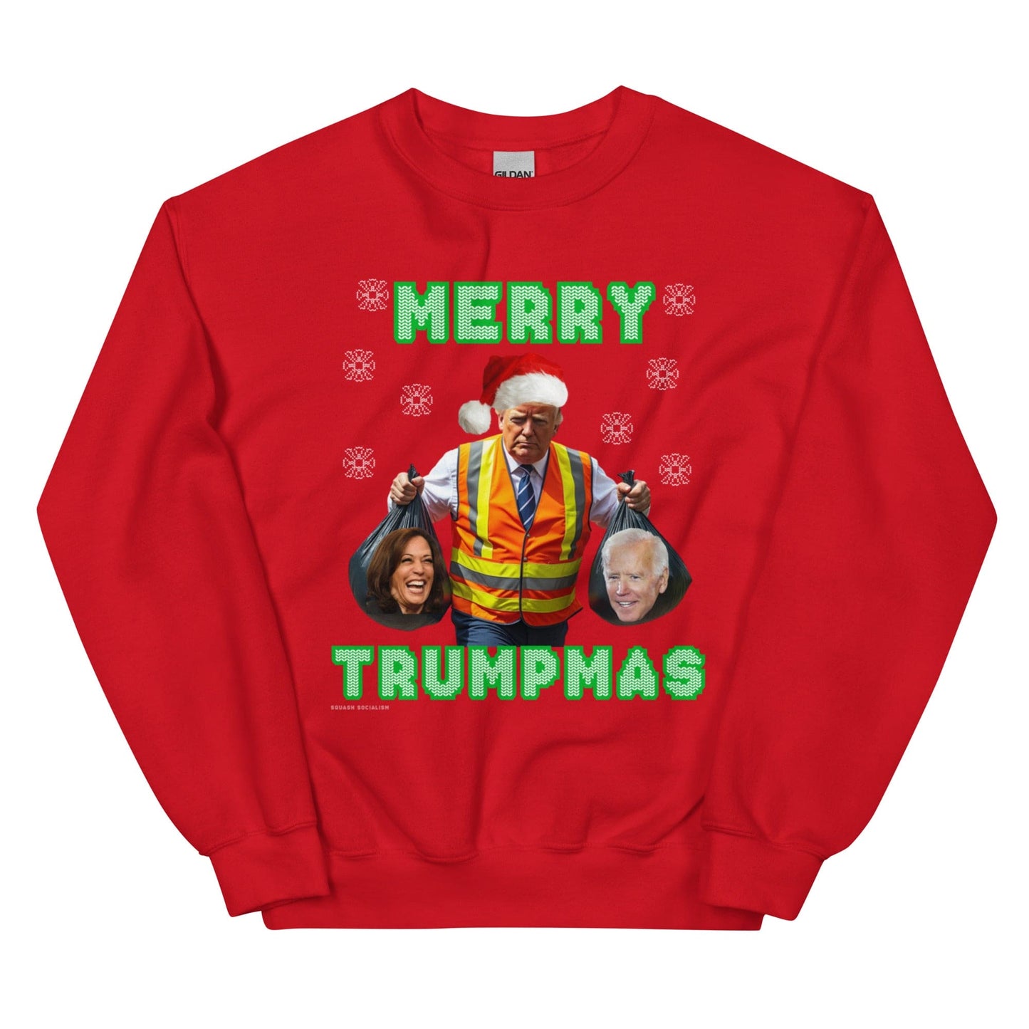 Merry Trumpmas Taking out the Garbage Ugly Christmas Sweatshirt