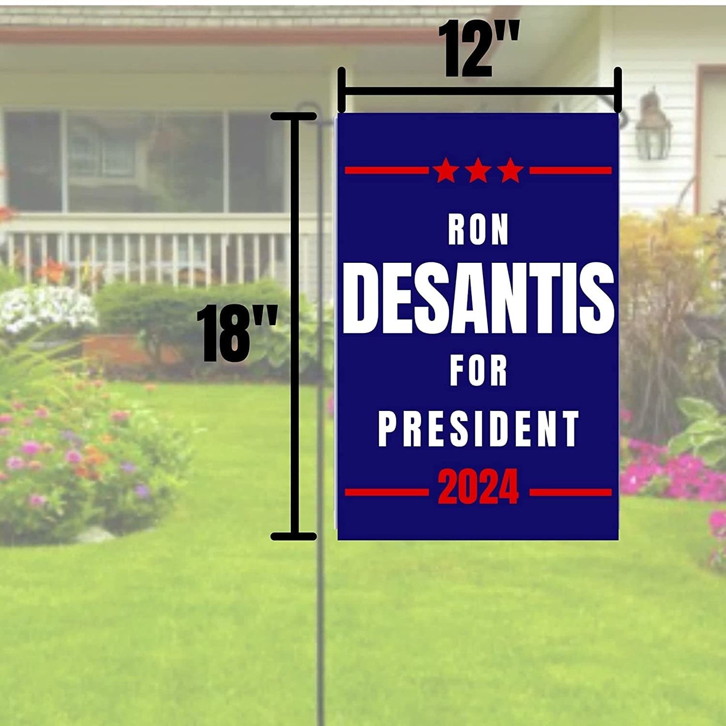 Pesky Patriot Ron DeSantis Outdoor Garden Flag | Pro DeSantis12x18 Double-Sided Flag Banner for Lawn and Garden | DeSantis 2024 Republican Garden Flag - LiberTee Shirts