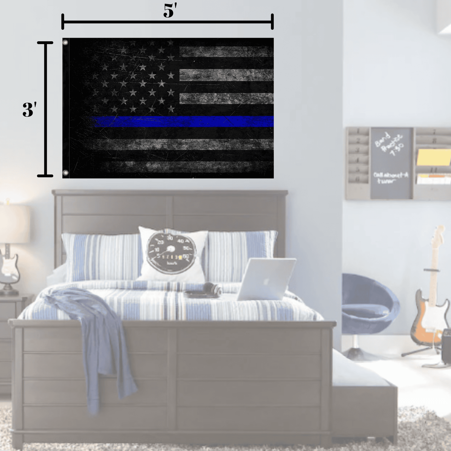 Blue Line Flag - 2 Pieces