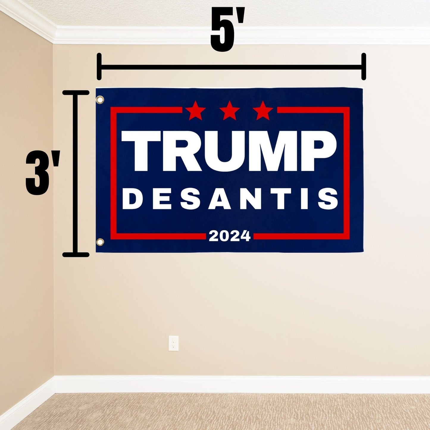 Ron Desantis 3x5 ft Flag with Grommets - LiberTee Shirts