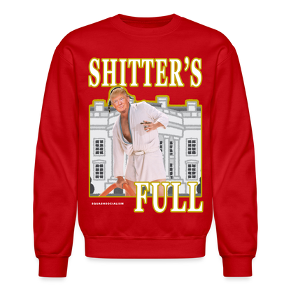 Shitters Full Trump Ugly Christmas Sweater - red