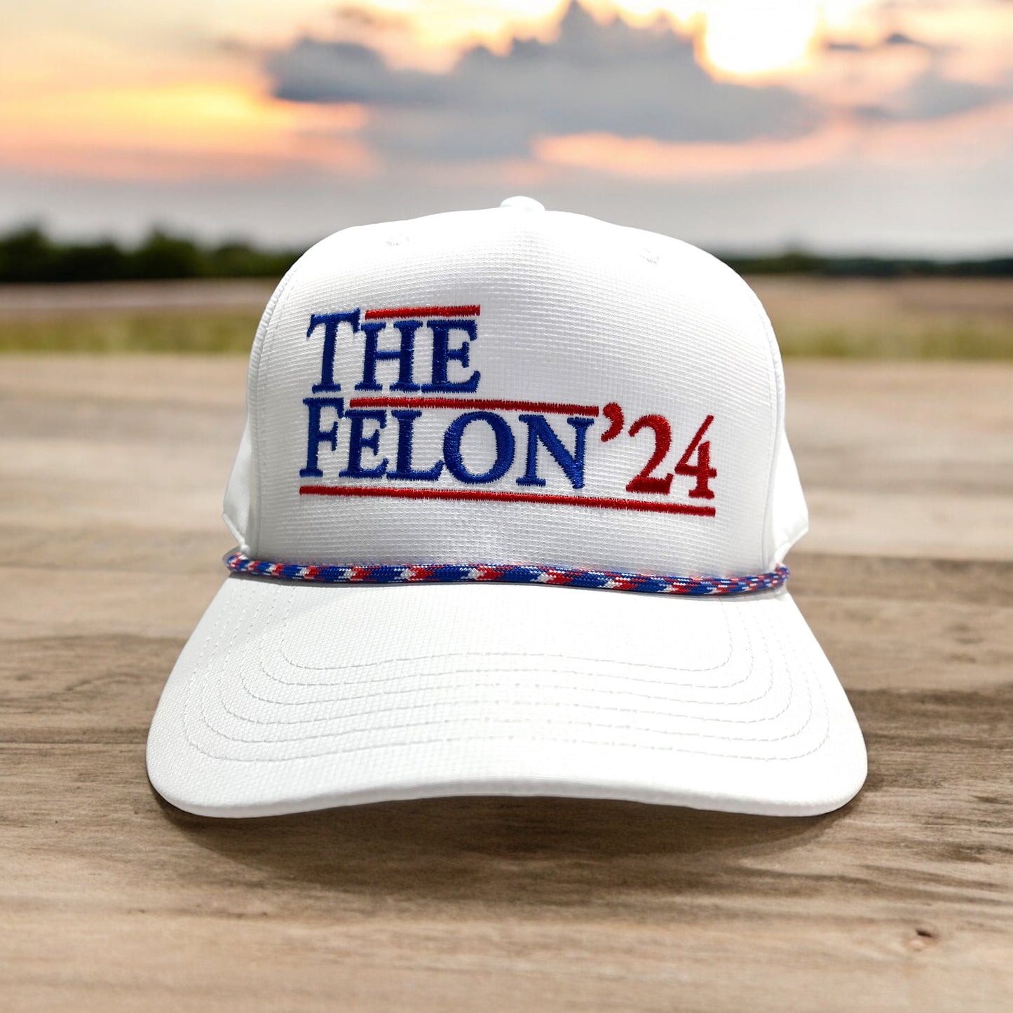 The Felon 2024 Snapback Hat with USA Color Rope