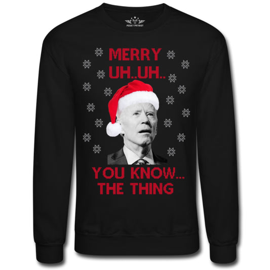 Biden Mumble Mouth Christmas Crewneck Sweatshirt