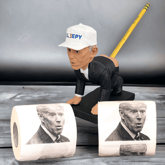 Joe Biden Pencil Holder and Toilet Paper Bundle