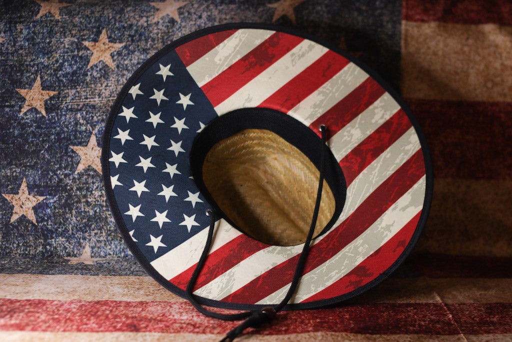 Patriotic USA 1776 Straw Sun Hat