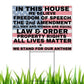 In this House We Believe in Conservative Values Yard Sign | 18"x12" Patriotic Freedom Lawn Sign - 2 Pieces
