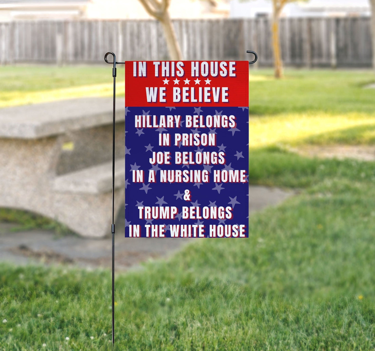 Biden for Nursing Home Funny Garden Flag - 2 Pieces