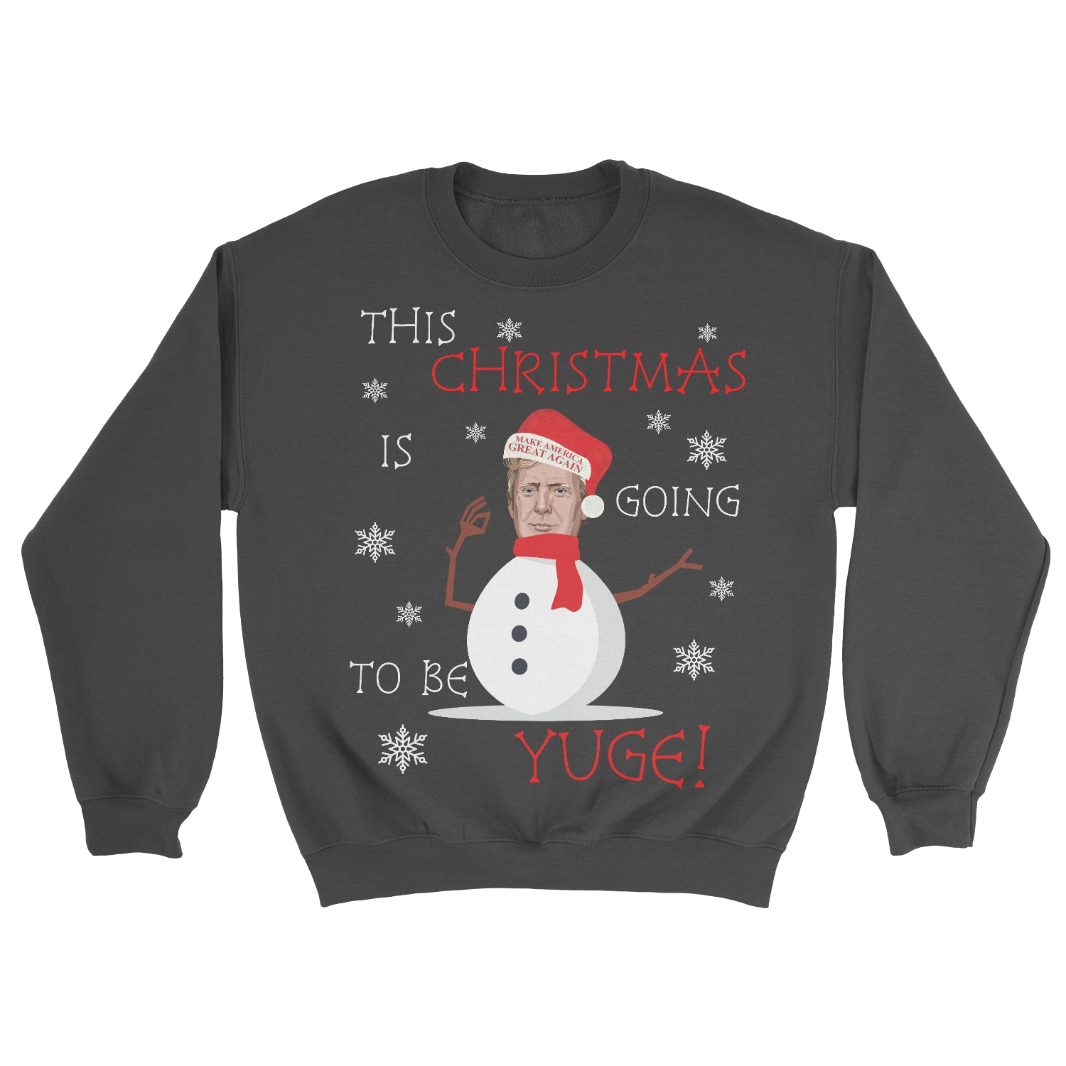 Donald Trump Snowman Christmas Sweatshirt - LiberTee Shirts