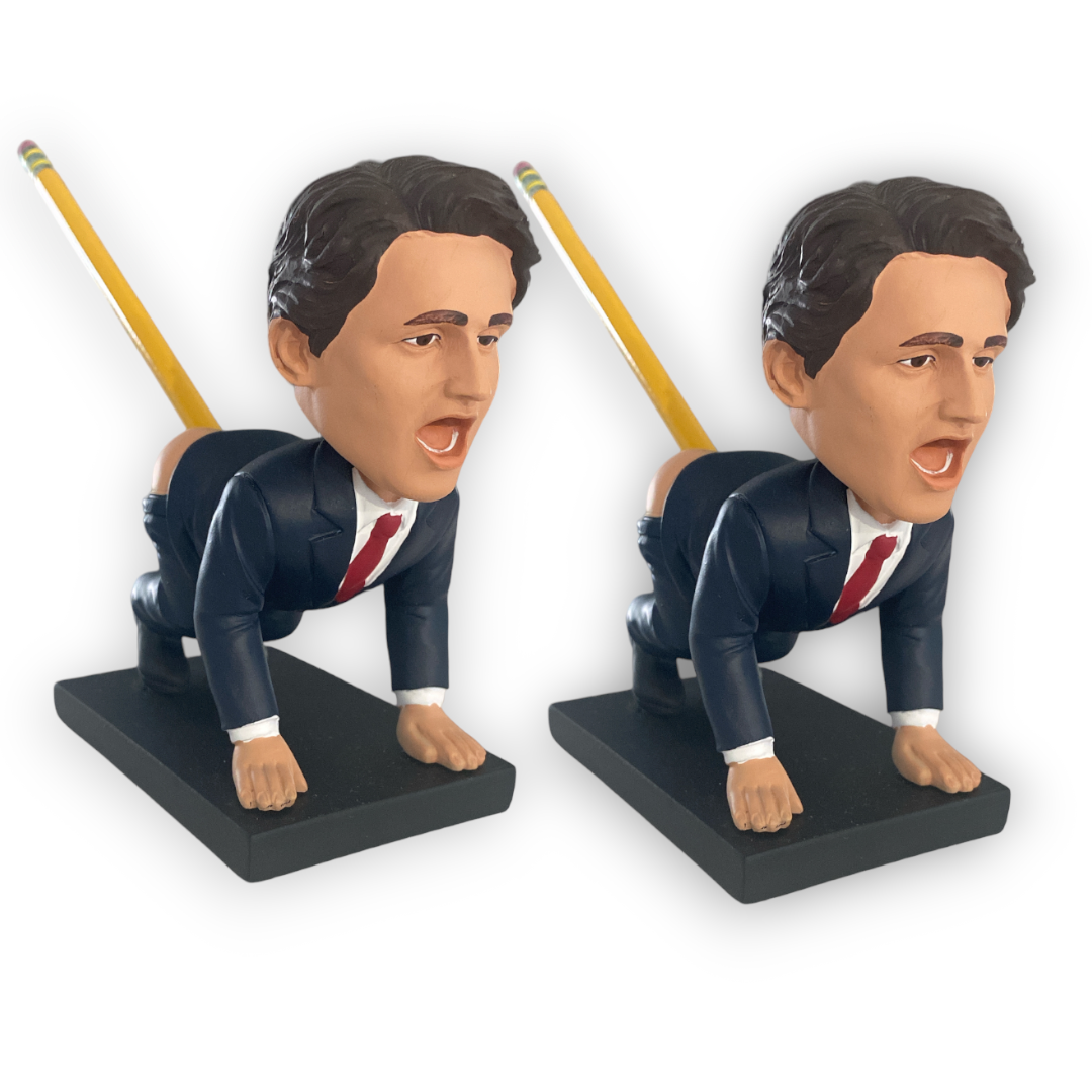 Canada PM Justin Trudeau Pencil Holder Bobble - 2 Pieces