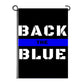 LiberTee Back The Blue Line Garden Flag Double Sided Banner Black White & Blue Yard Stripe | Support Law Enforcement Decorative Durable Outdoor American Police Flag - 12x18