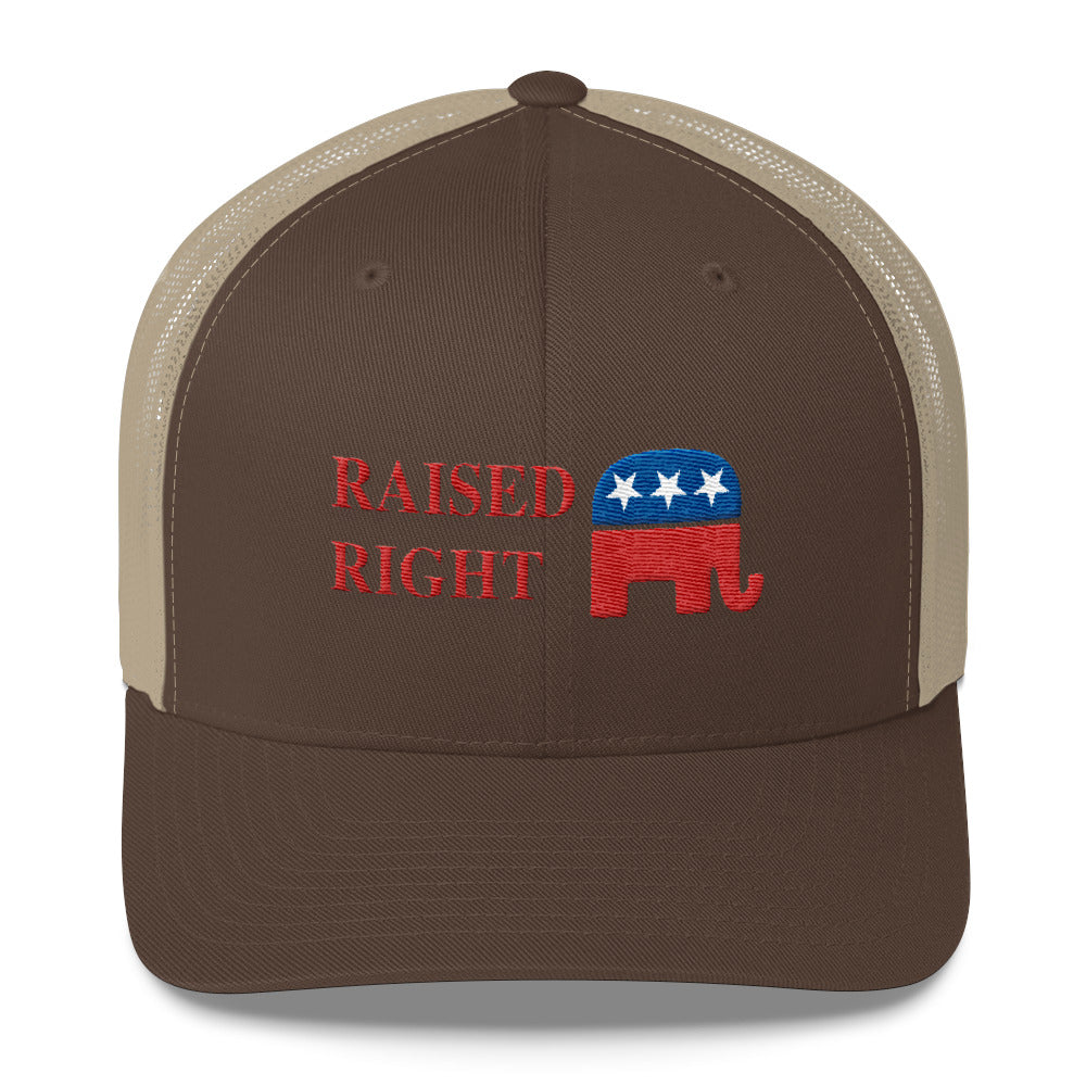 Republican Hat, Raised Right Hat, Donald Trump Make America Great Again Hat, Trump Republican Hat - LiberTee Shirts