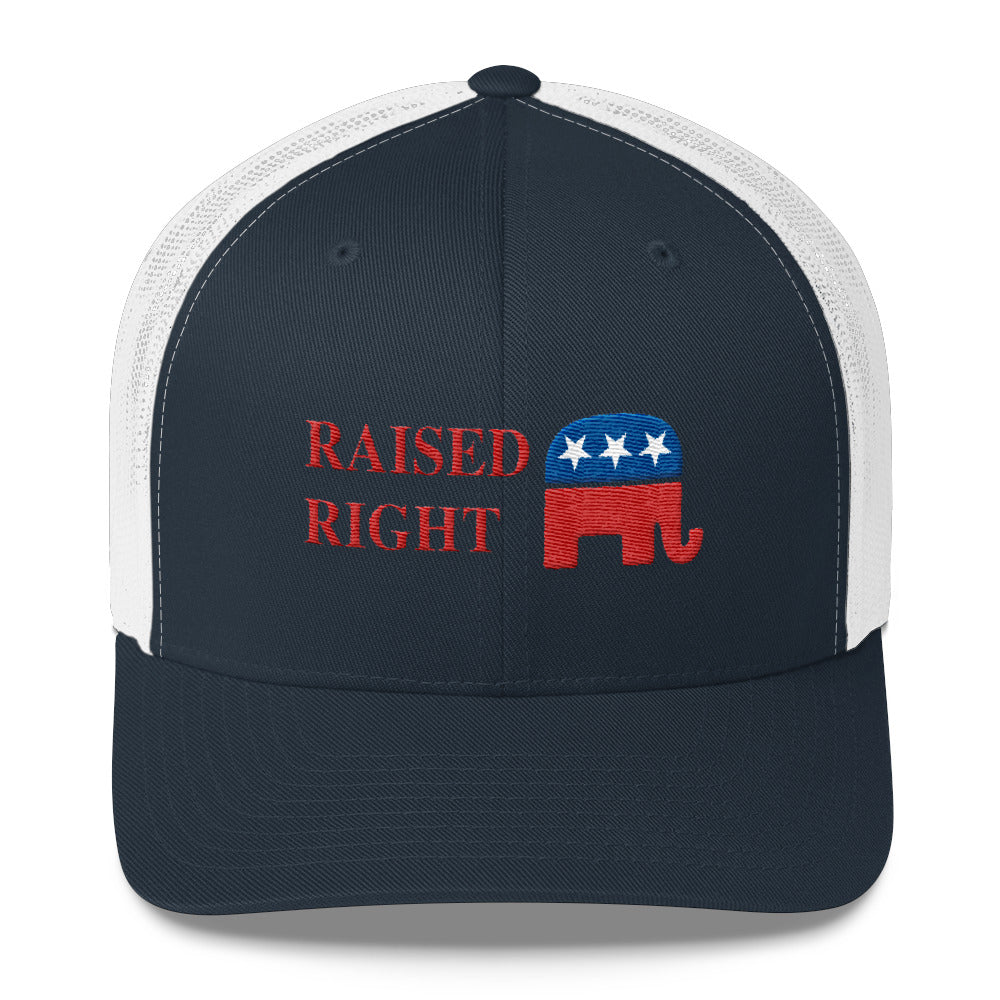 Republican Hat, Raised Right Hat, Donald Trump Make America Great Again Hat, Trump Republican Hat - LiberTee Shirts