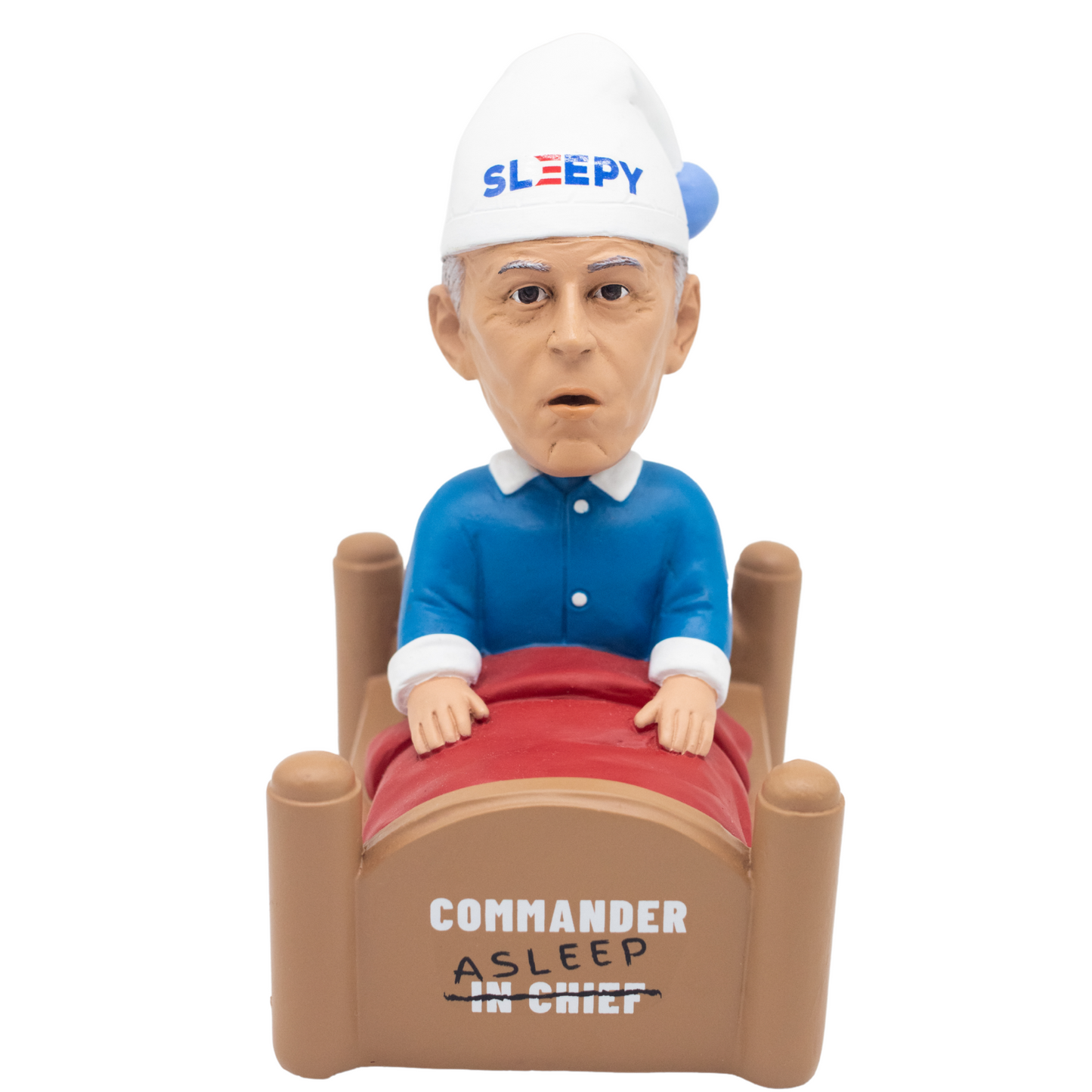 Sleepy Joe Biden Commander Asleep Bobblehead Doll