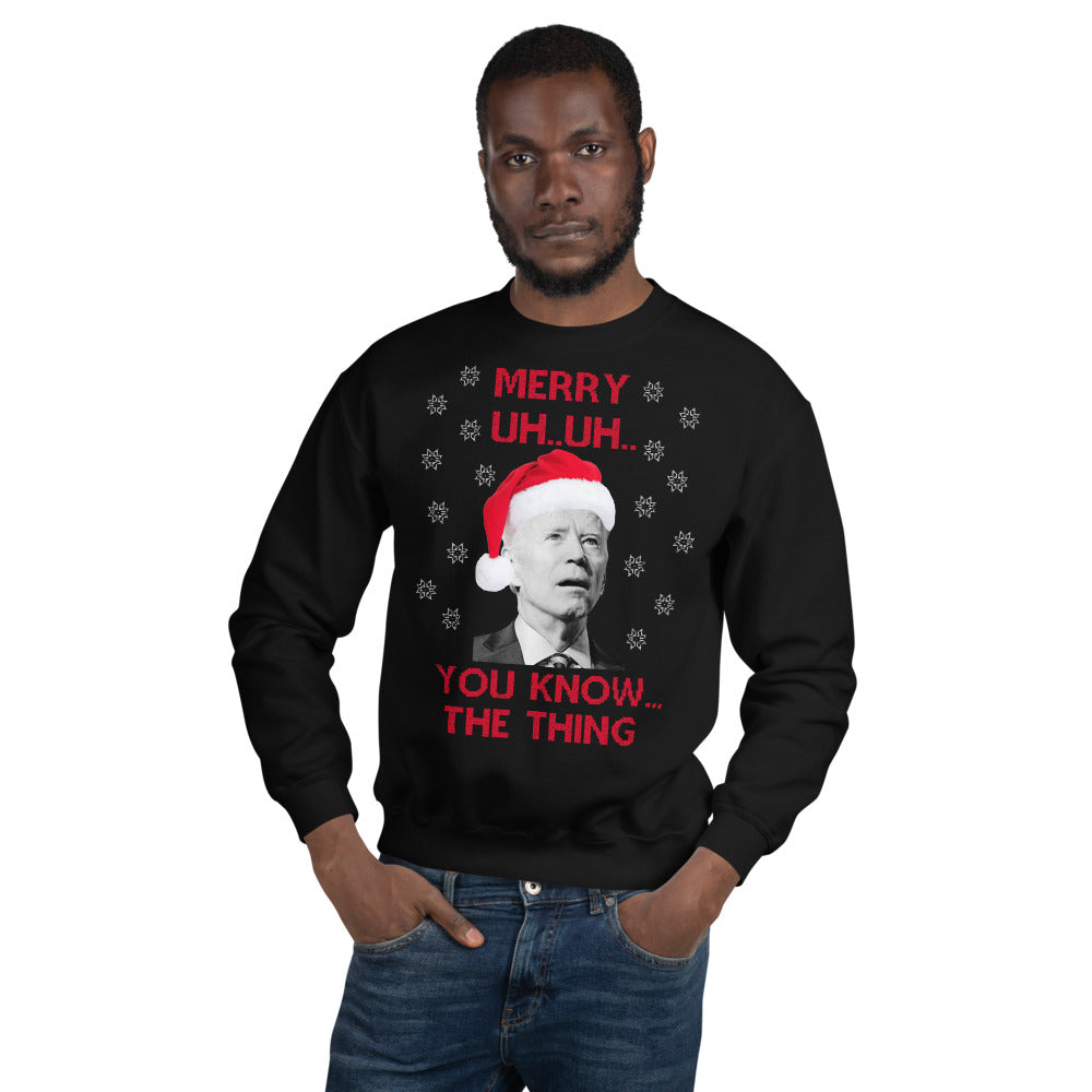 Biden Mumble Mouth Christmas Crewneck Sweatshirt